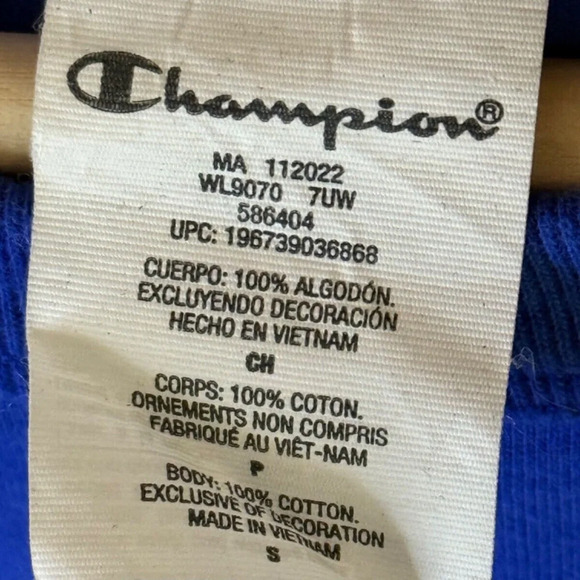 Champion UO Exclusive Heritage Tank Top Men's Size Small in Blue 100% Cotton - Picture 6 of 7